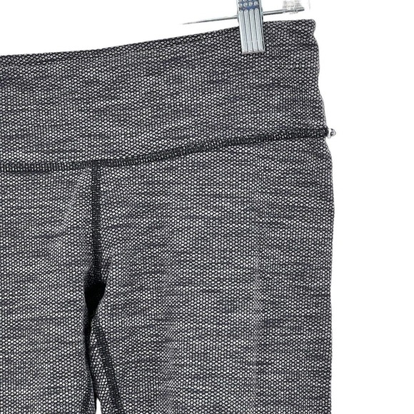 Lululemon Wunder Under Crop II Diamond Jacquard Space Dye Black Slate White Sz 4 - Picture 6 of 7